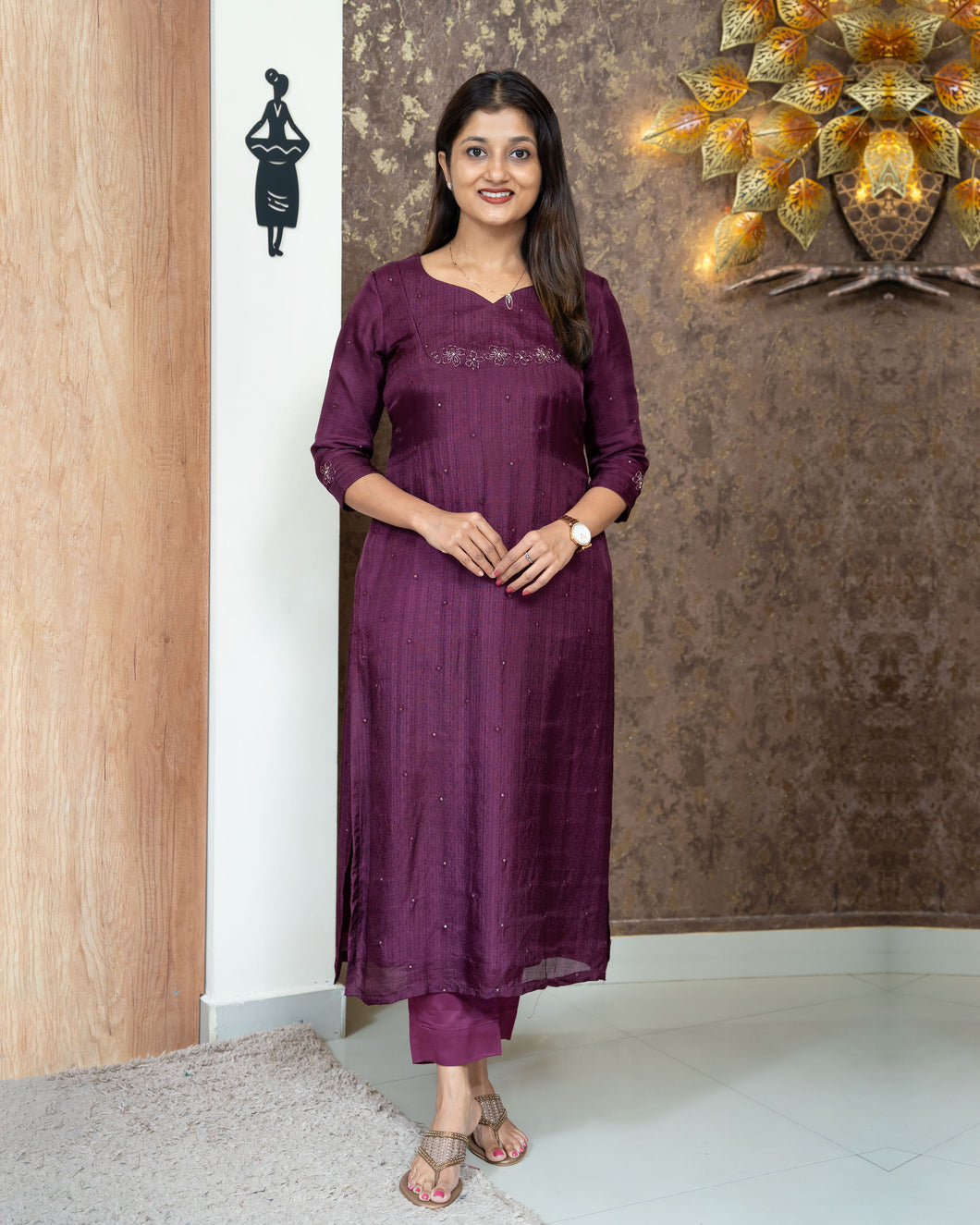 Linen Silk Designer Kurti(Pre-Order)-3983