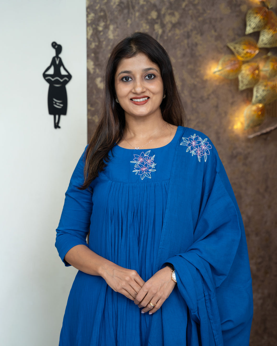 Mul Chanderi Designer Kurti( Pre-Order)-4050