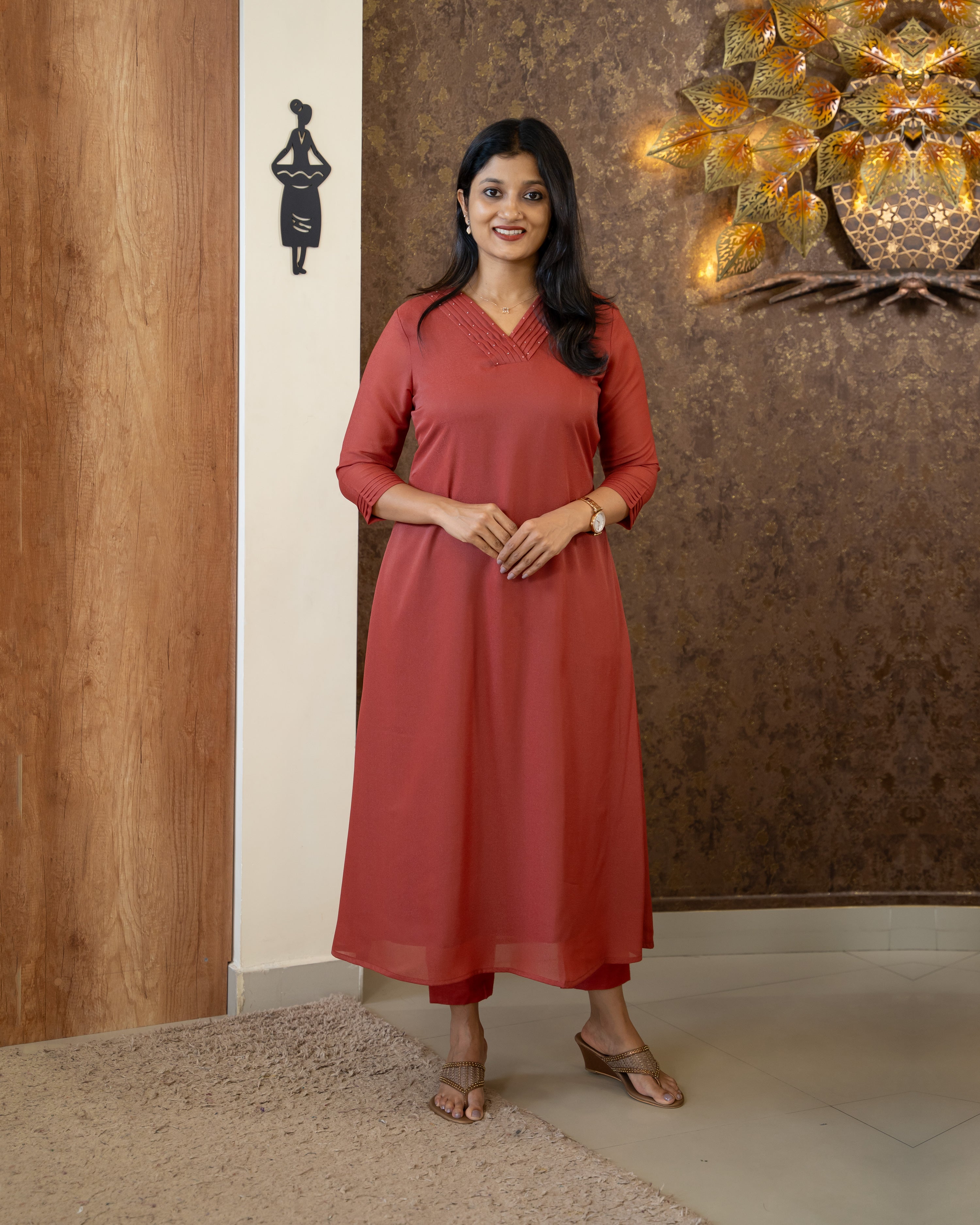 Load image into Gallery viewer, Shimmer Georgette Designer Kurti(Pre-Order)-4124
