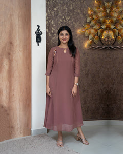Faux Georgette Designer Kurti(Pre-Order)-4136