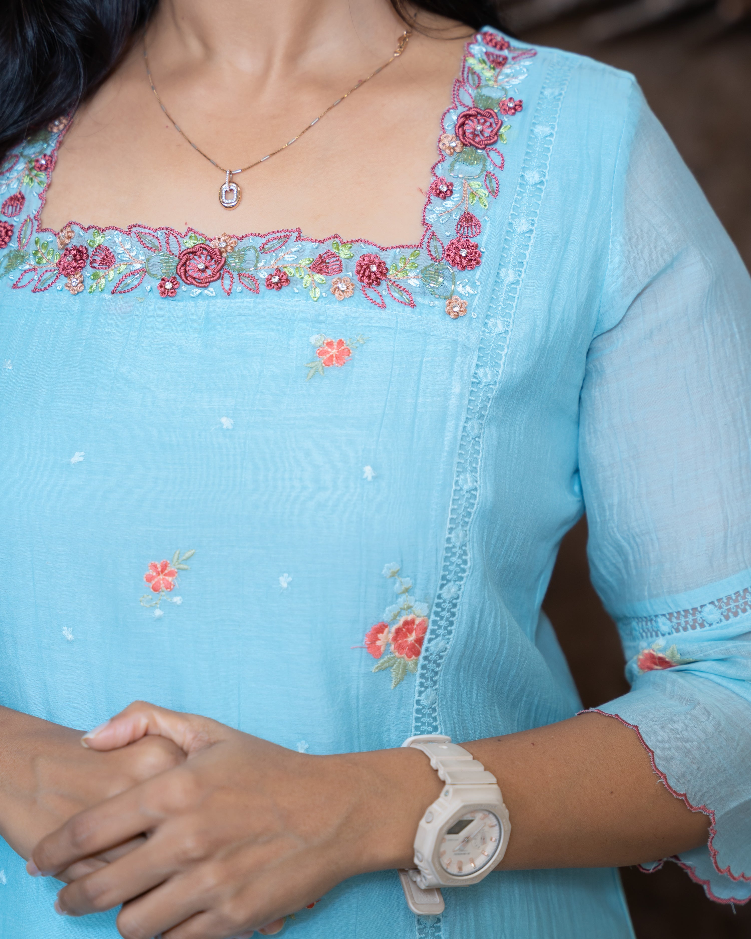 Load image into Gallery viewer, Mul Chanderi Designer Kurti(Pre-Order)-1120
