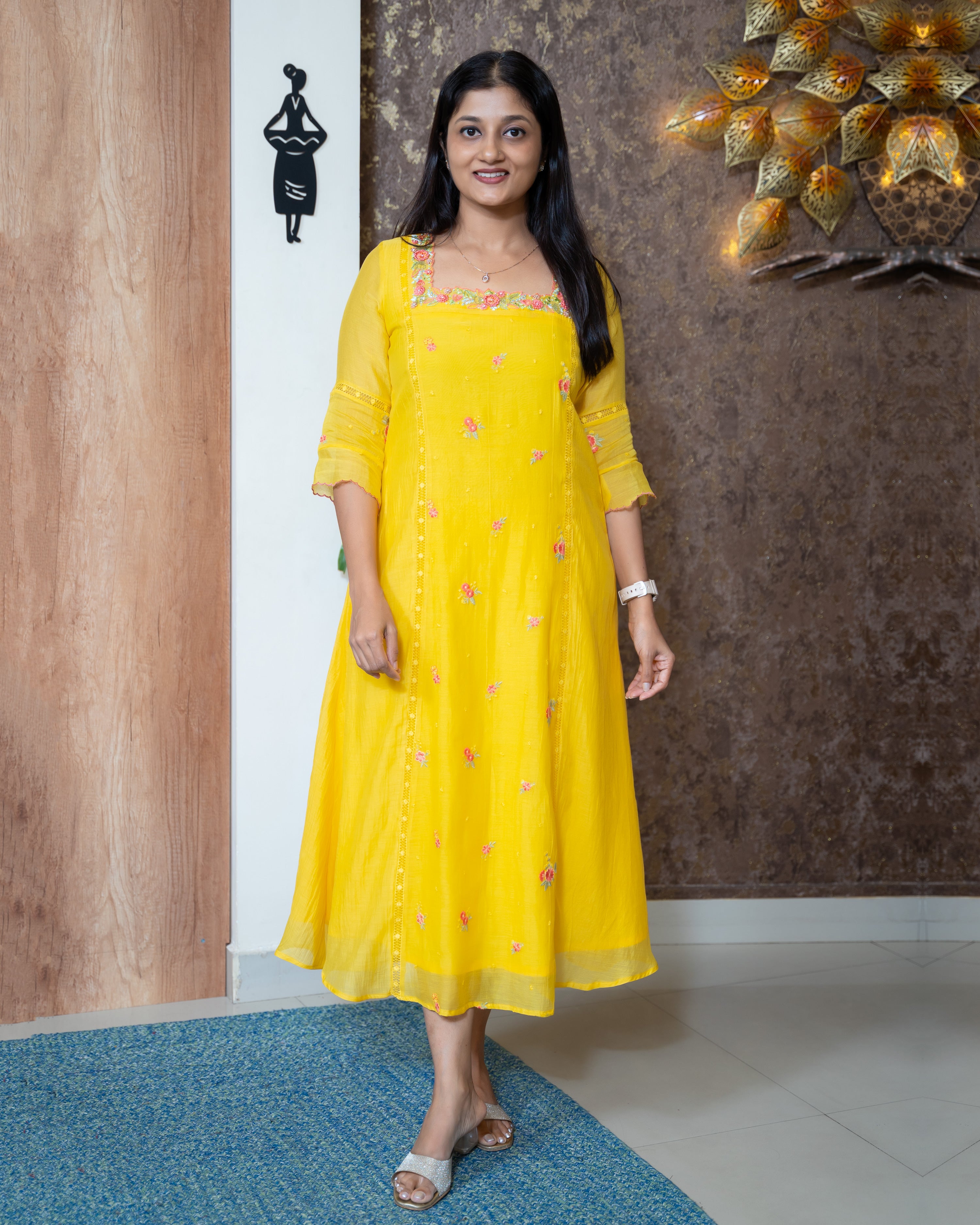 Load image into Gallery viewer, Mul Chanderi Designer Kurti(Pre-Order)-1120
