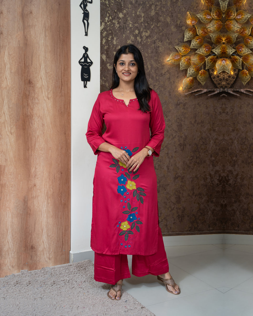 Modal Silk Co-Ord Set-4190