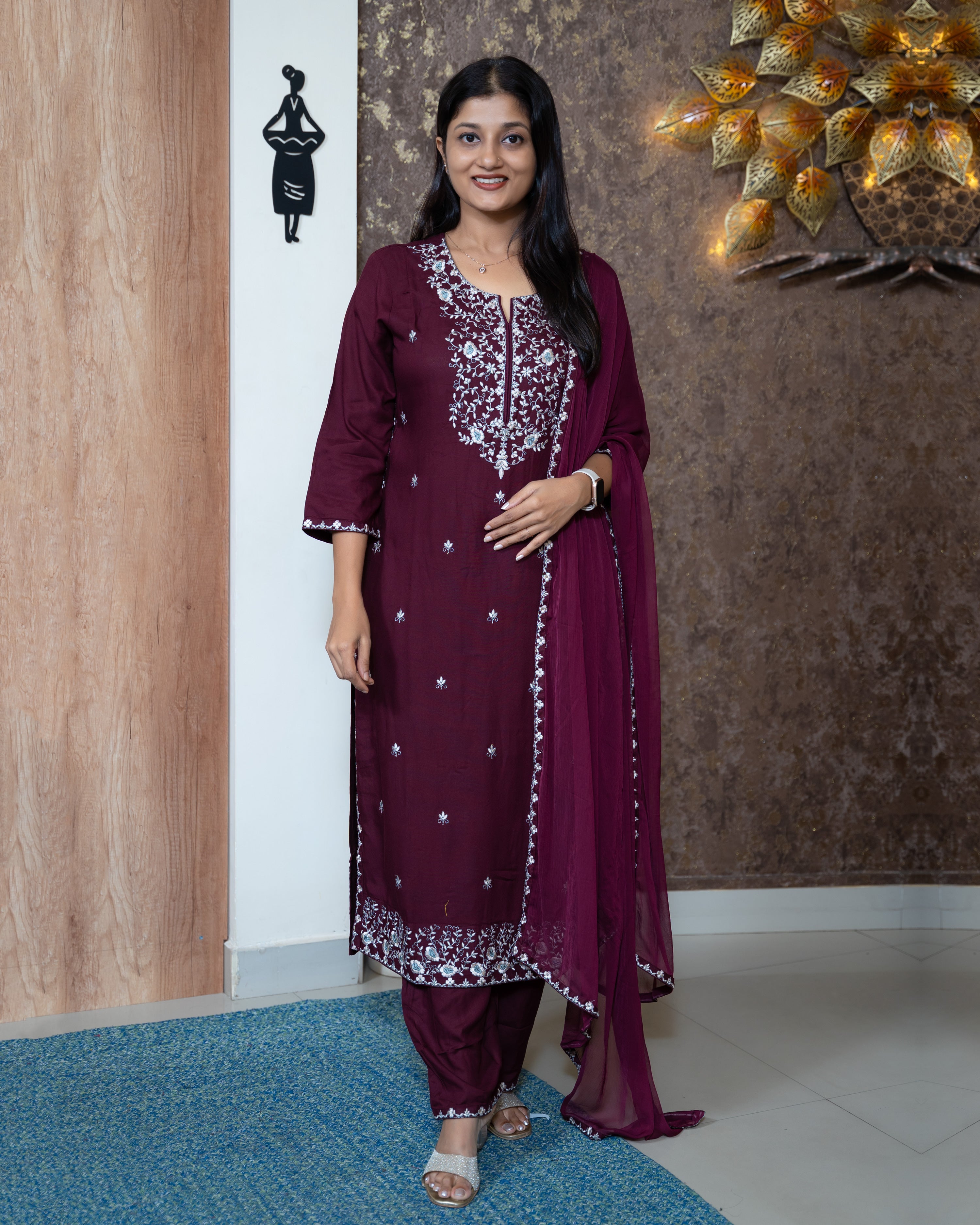 Load image into Gallery viewer, Rayon Cotton Suit-
