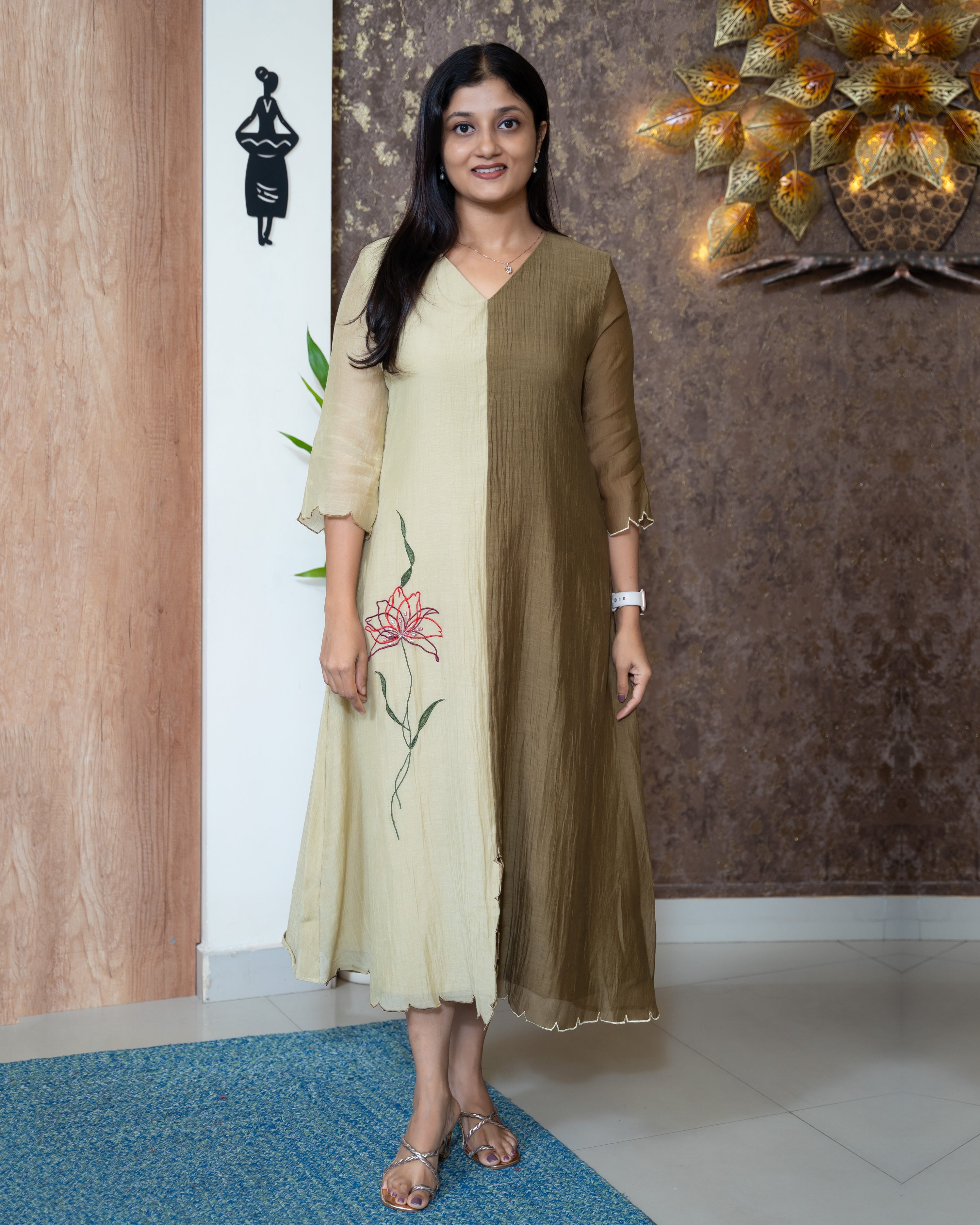 Load image into Gallery viewer, Mul Chanderi Designer Wear(Pre-Order)-1129
