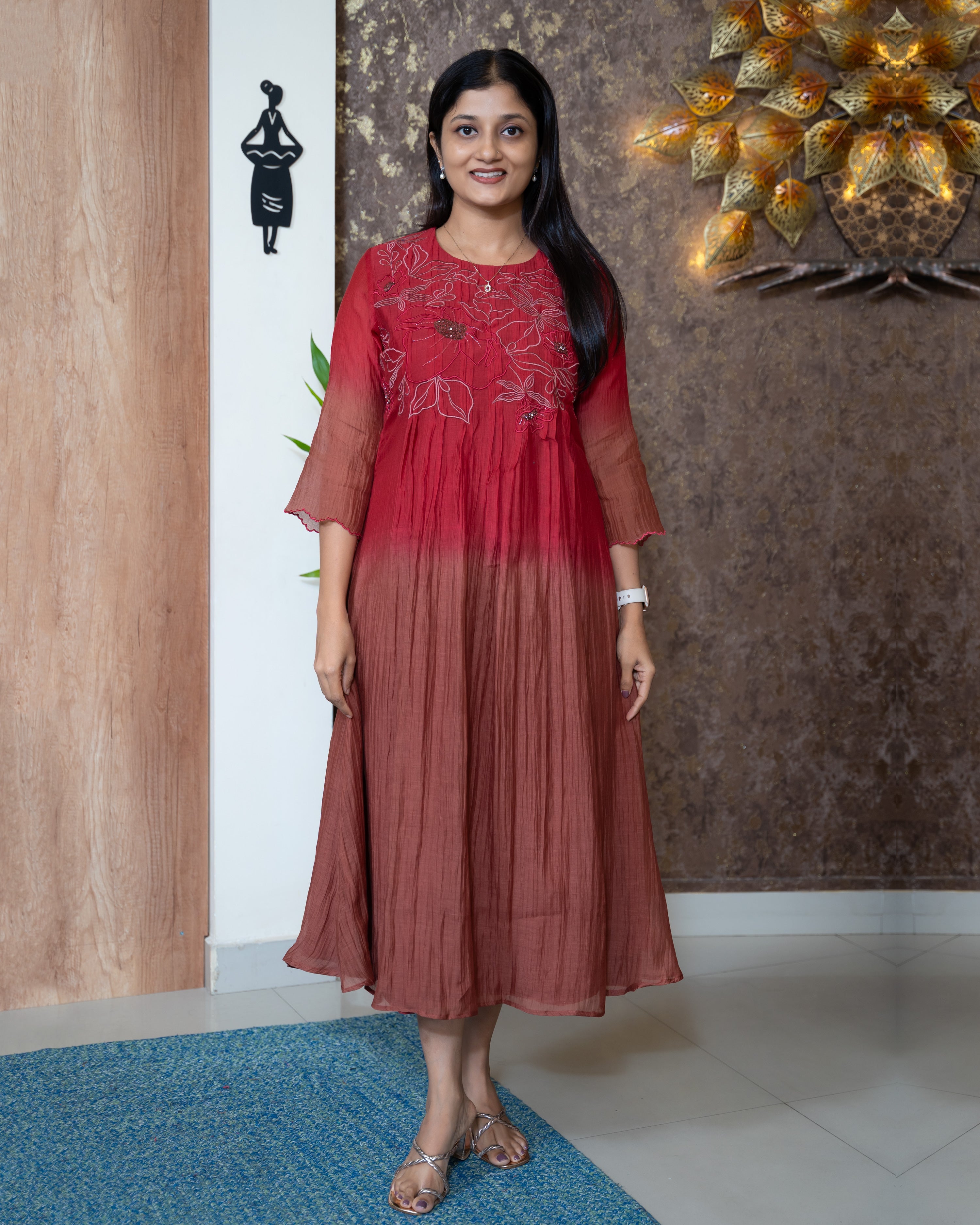 Load image into Gallery viewer, Mul Chanderi Designer Wear(Pre-Order)-1130
