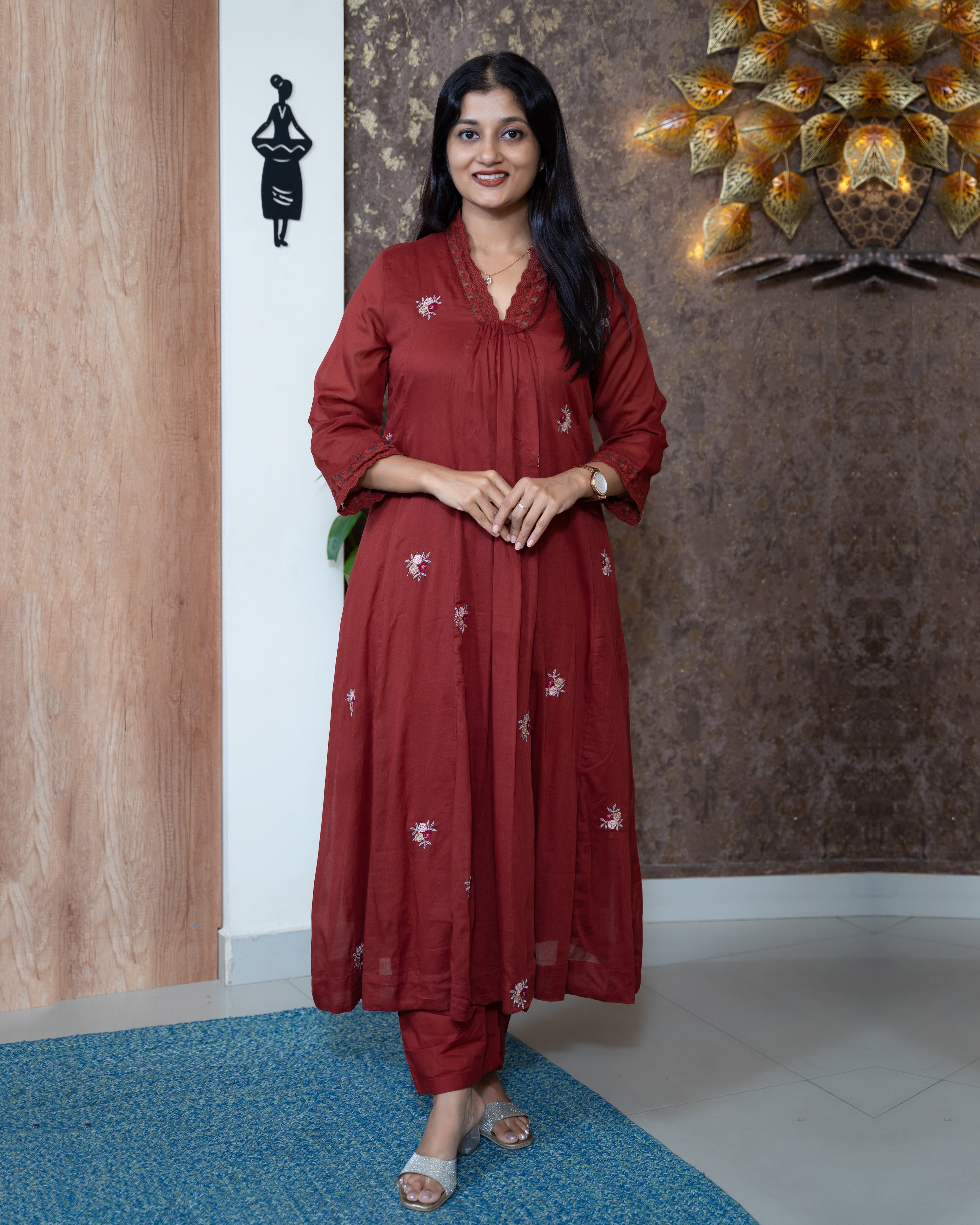 Load image into Gallery viewer, Mul Cotton Co-Ord Set-8345
