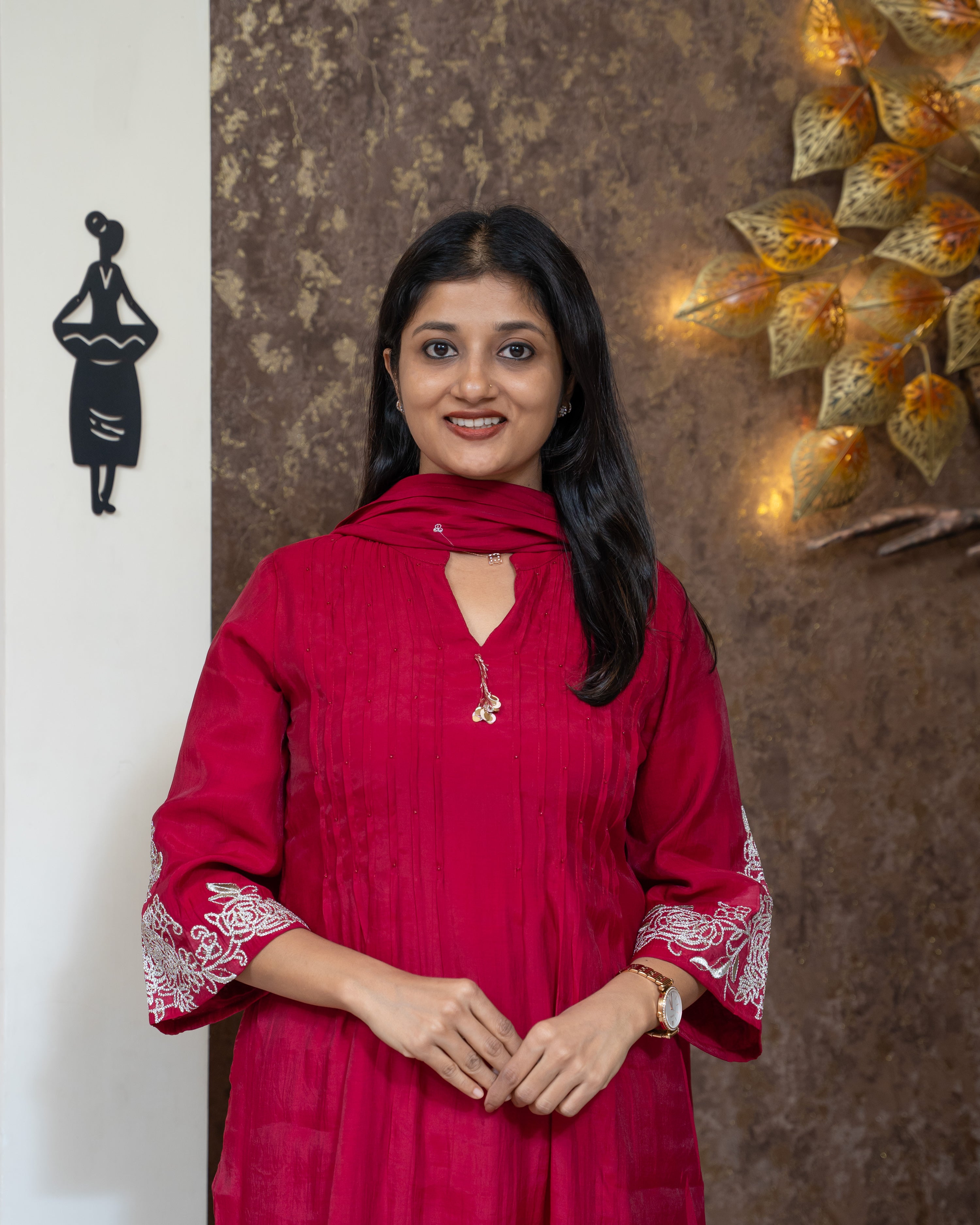 Load image into Gallery viewer, Mul Chanderi Suit-4225

