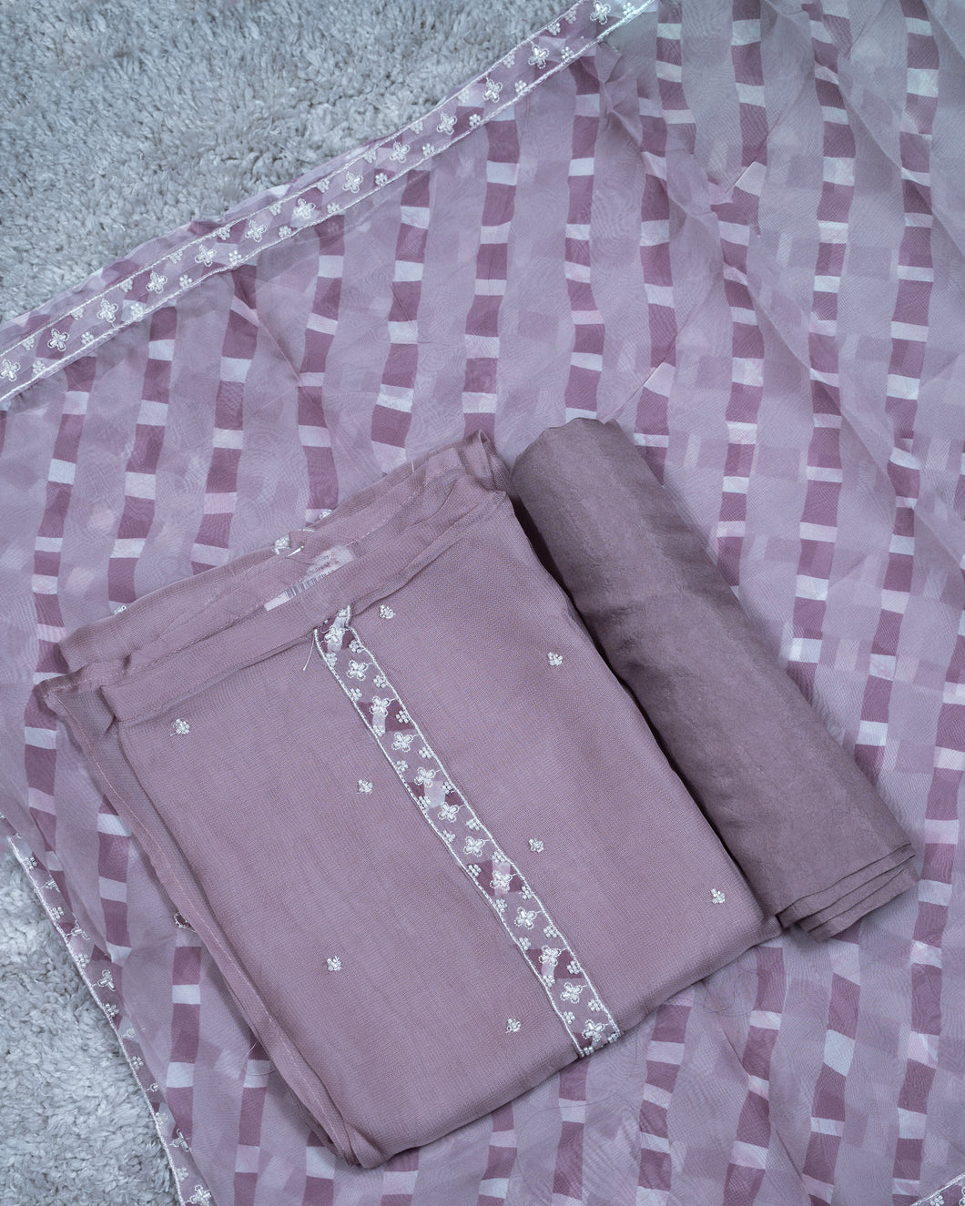 Crispy Georgette Unstitched Suit-4148