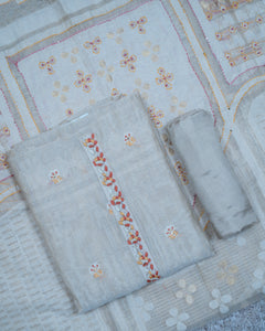 Chanderi Cotton Unstitched Suit-4160