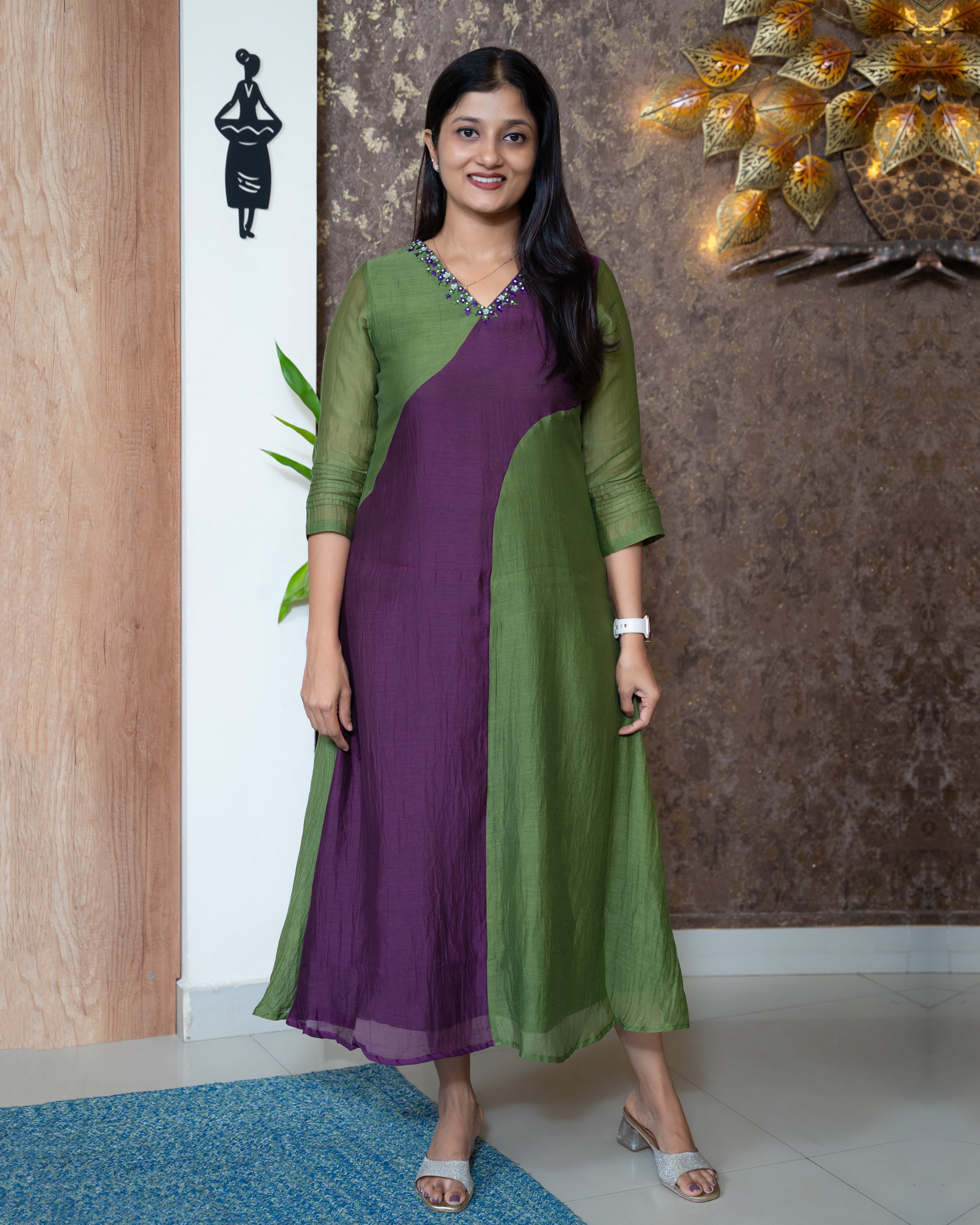 Load image into Gallery viewer, Mul Chanderi Designer Wear(Pre-Order)-1165
