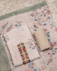 Linen Cotton Unstitched Suit-4159