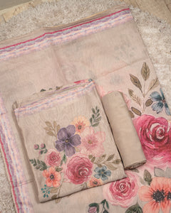 Chanderi Cotton Unstitched Suit-4162