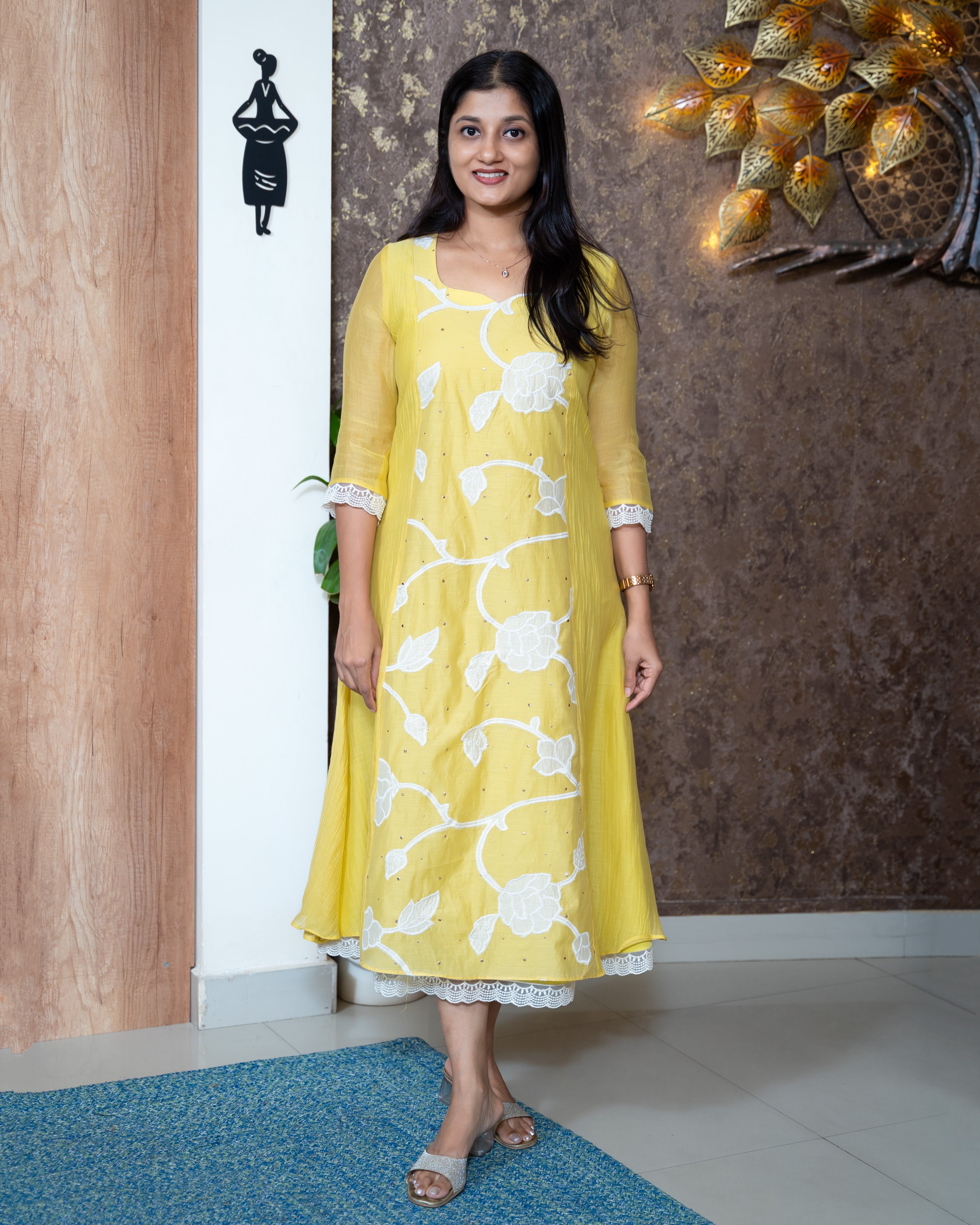 Load image into Gallery viewer, Mul Chanderi Designer Wear(Pre-Order)-1037
