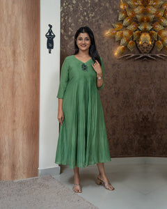Mul Chanderi Designer Kurti(Pre-Order)-4242