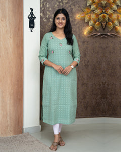 Pure Cotton Designer Kurti(Pre-Order)-4267