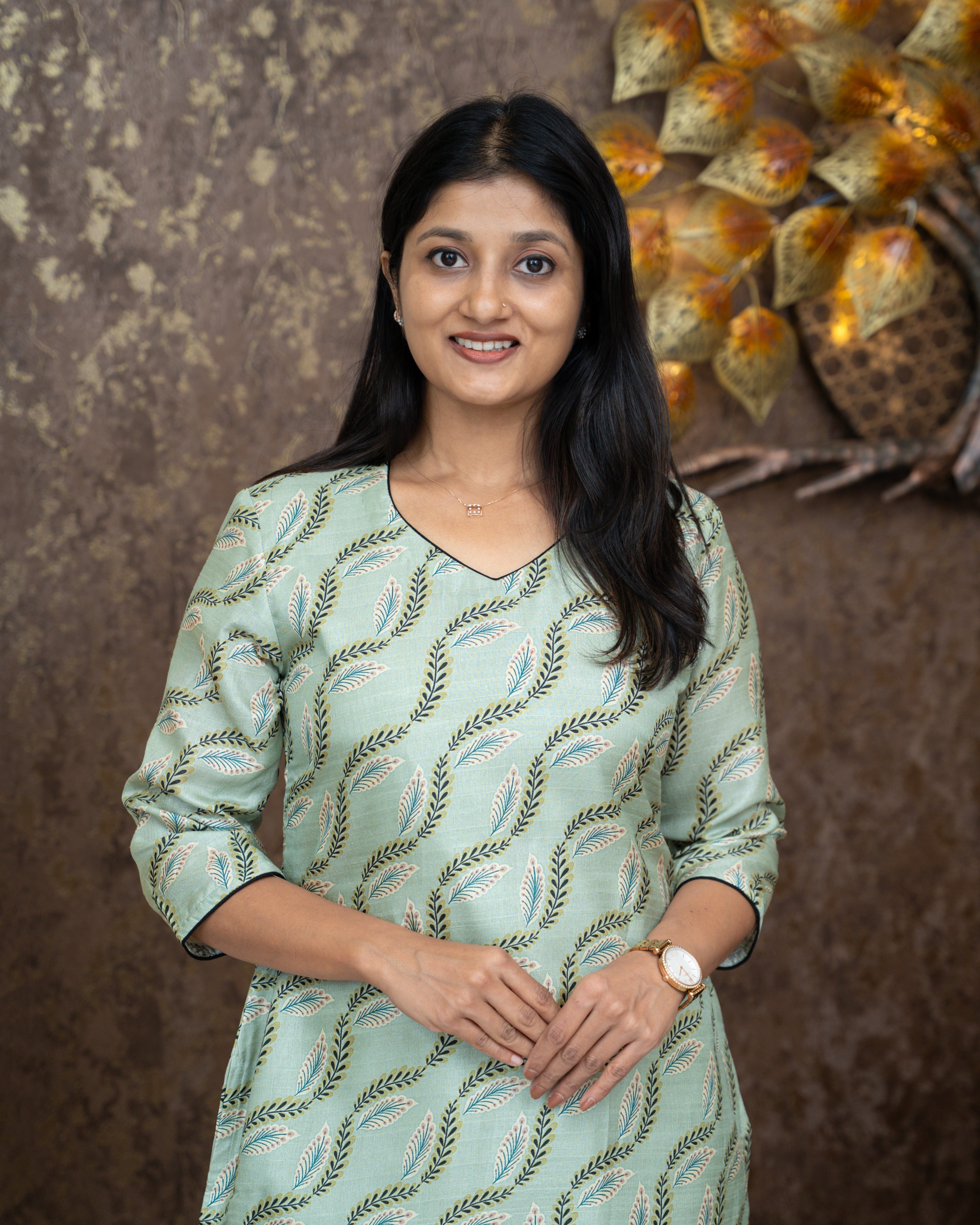 Load image into Gallery viewer, Semi Tusser Silk Designer Kurti(Pre-Order)-4268
