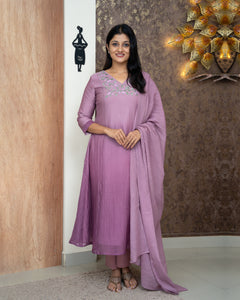 Mul Chanderi Designer Kurti(Pre-Order)-4277
