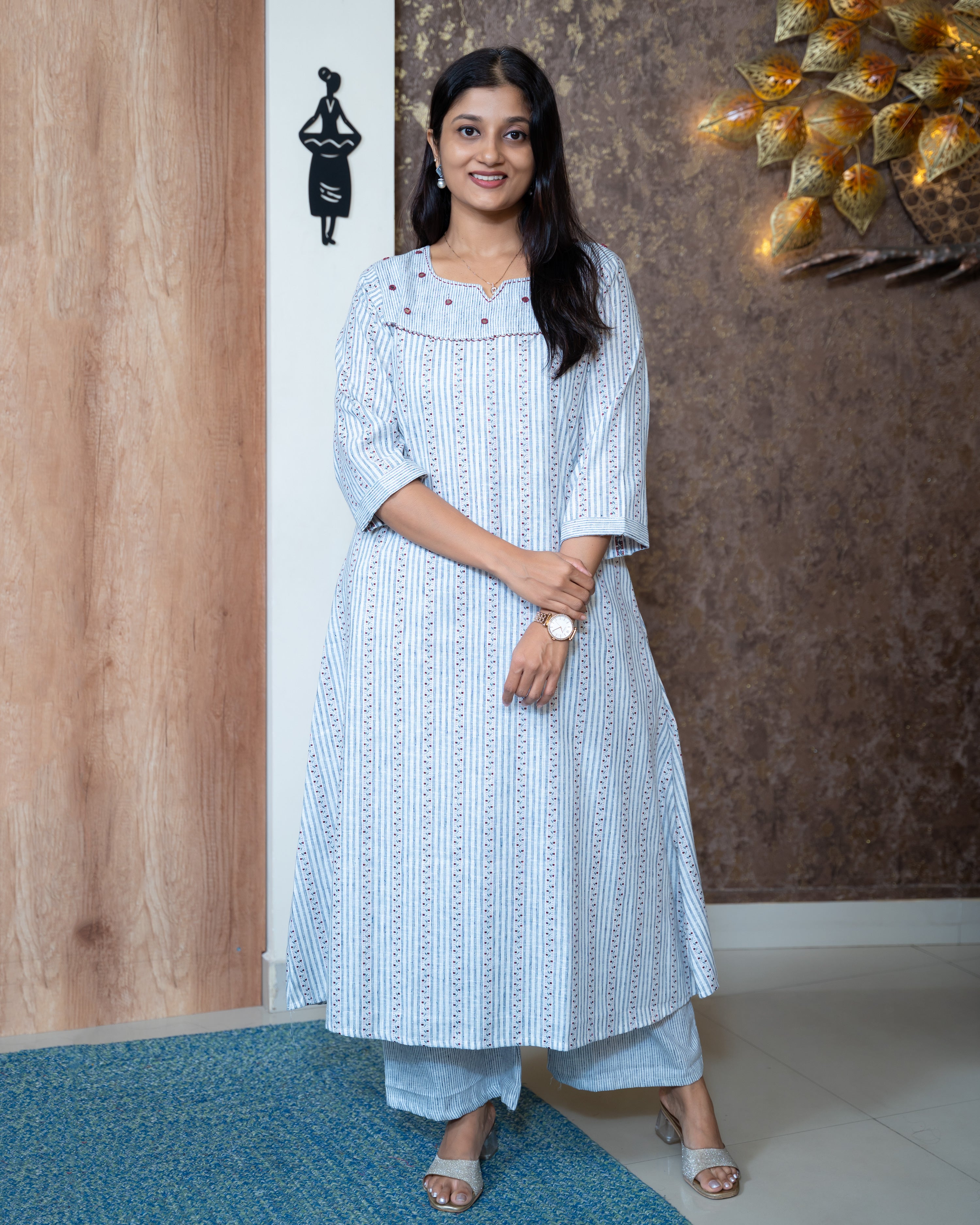 Load image into Gallery viewer, Cotton Co-ord Set-8448
