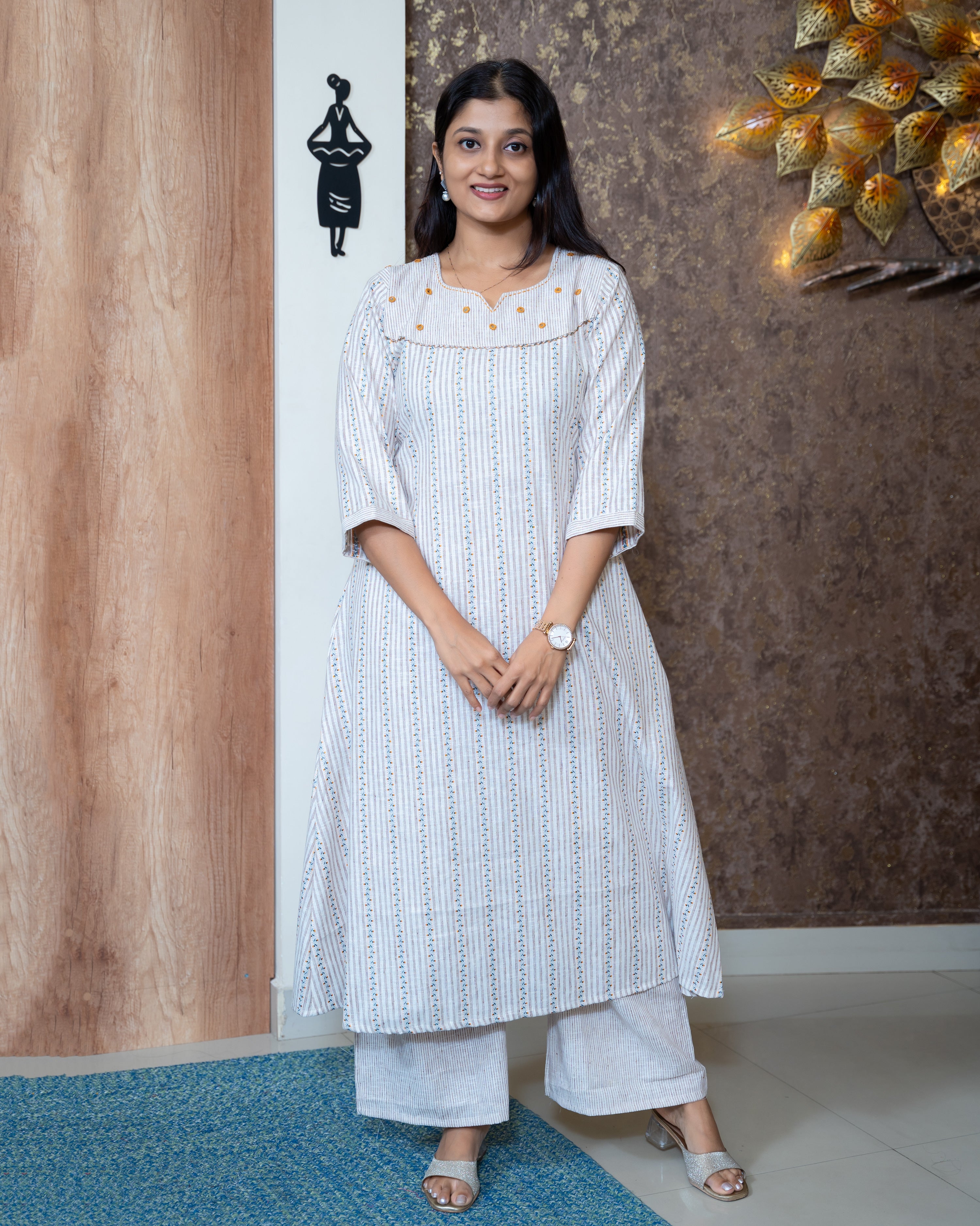 Load image into Gallery viewer, Cotton Co-ord Set-8448
