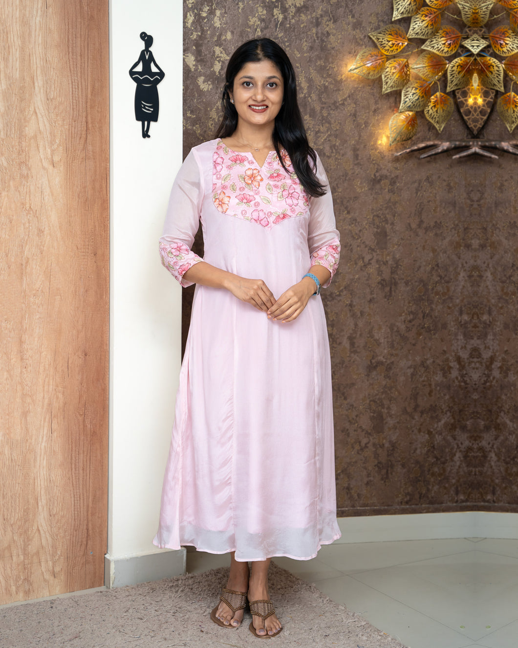 Chinnon Chiffon Designer Kurti(Pre-Order)-4301