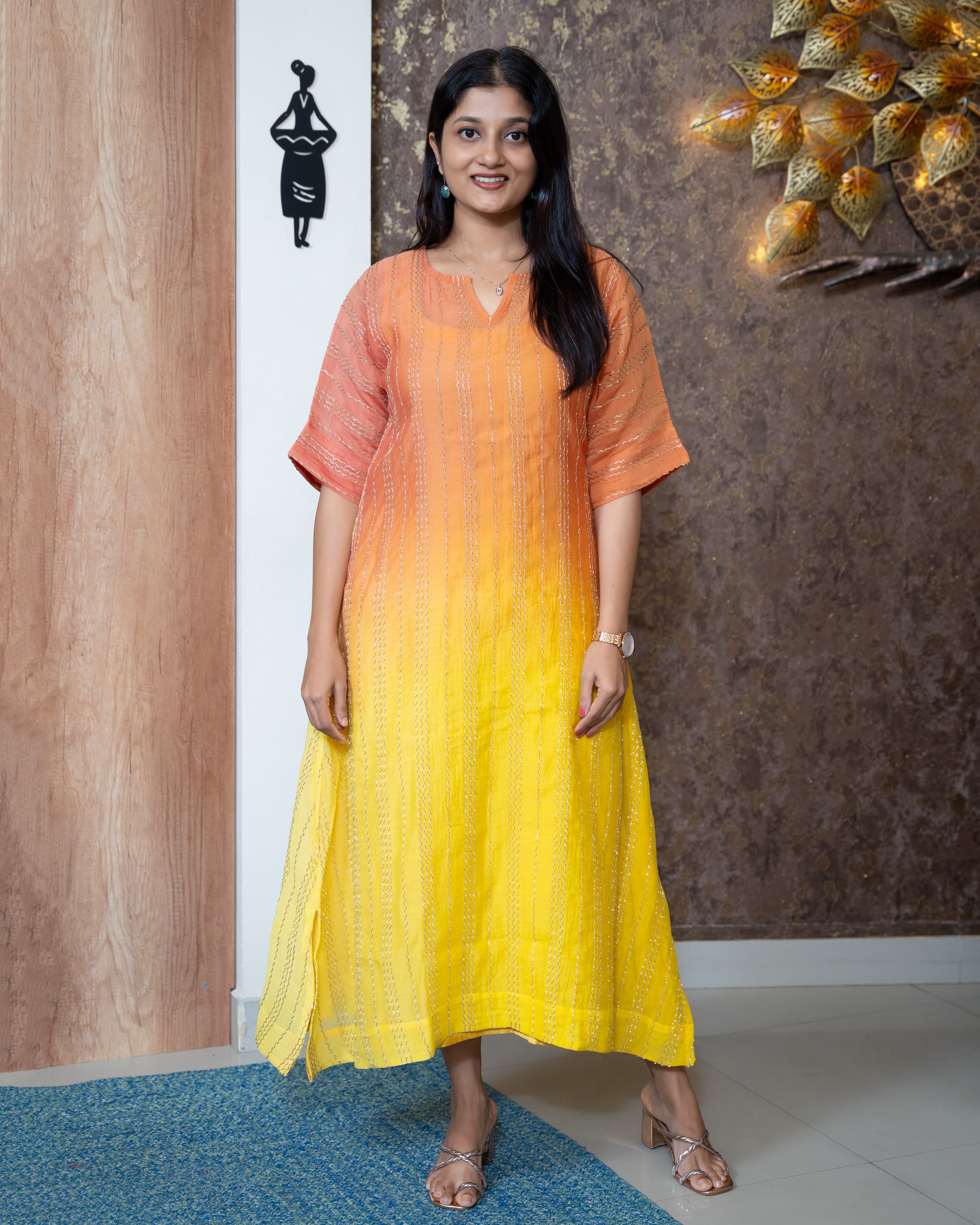 Load image into Gallery viewer, Mul Chanderi Designer Wear(Pre-Order)-1034
