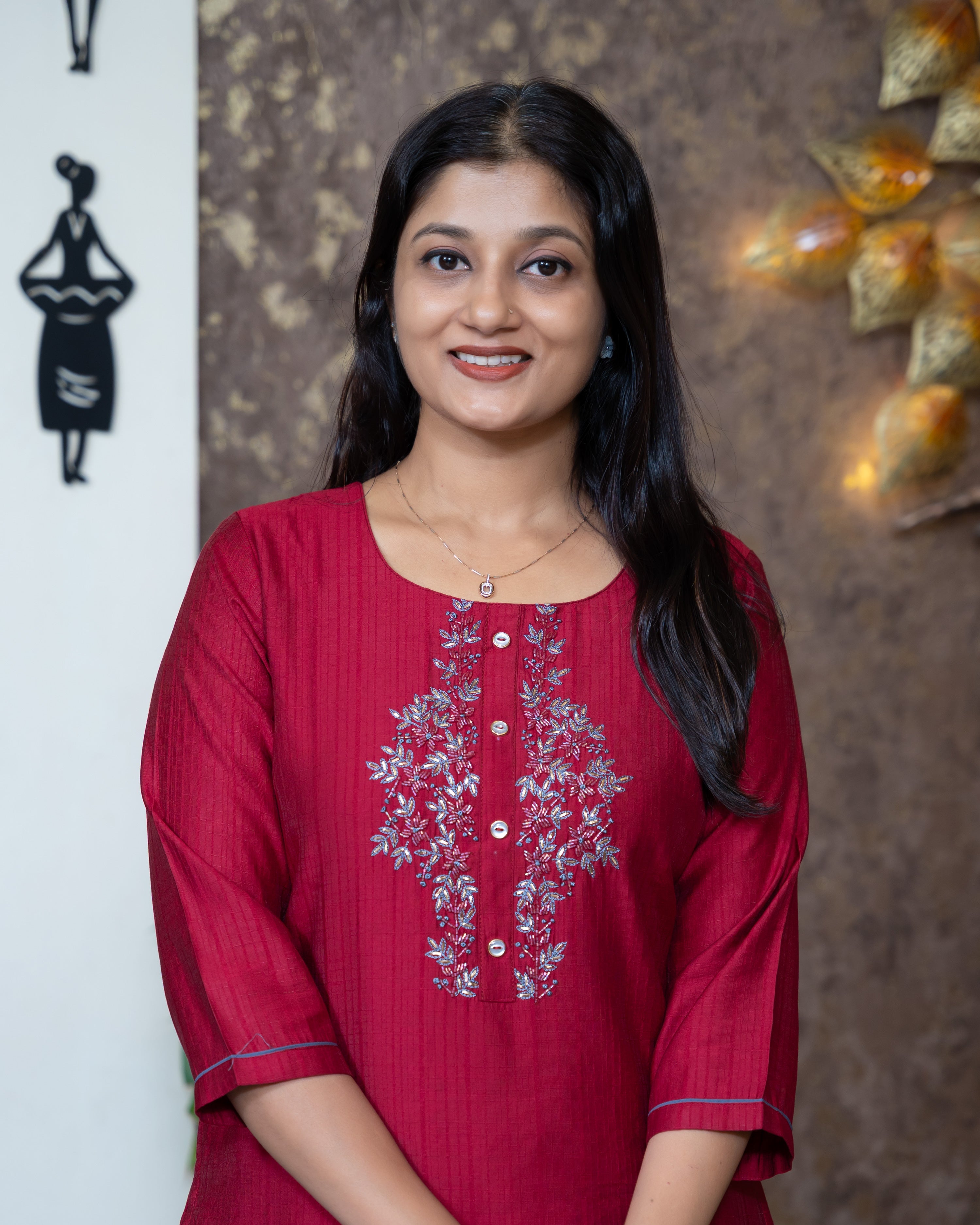 Load image into Gallery viewer, Semi Silk Co-Ord Set-8445
