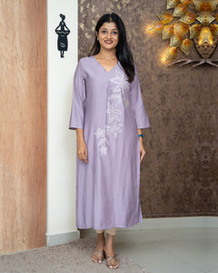 Semi Silk Kurti-4365