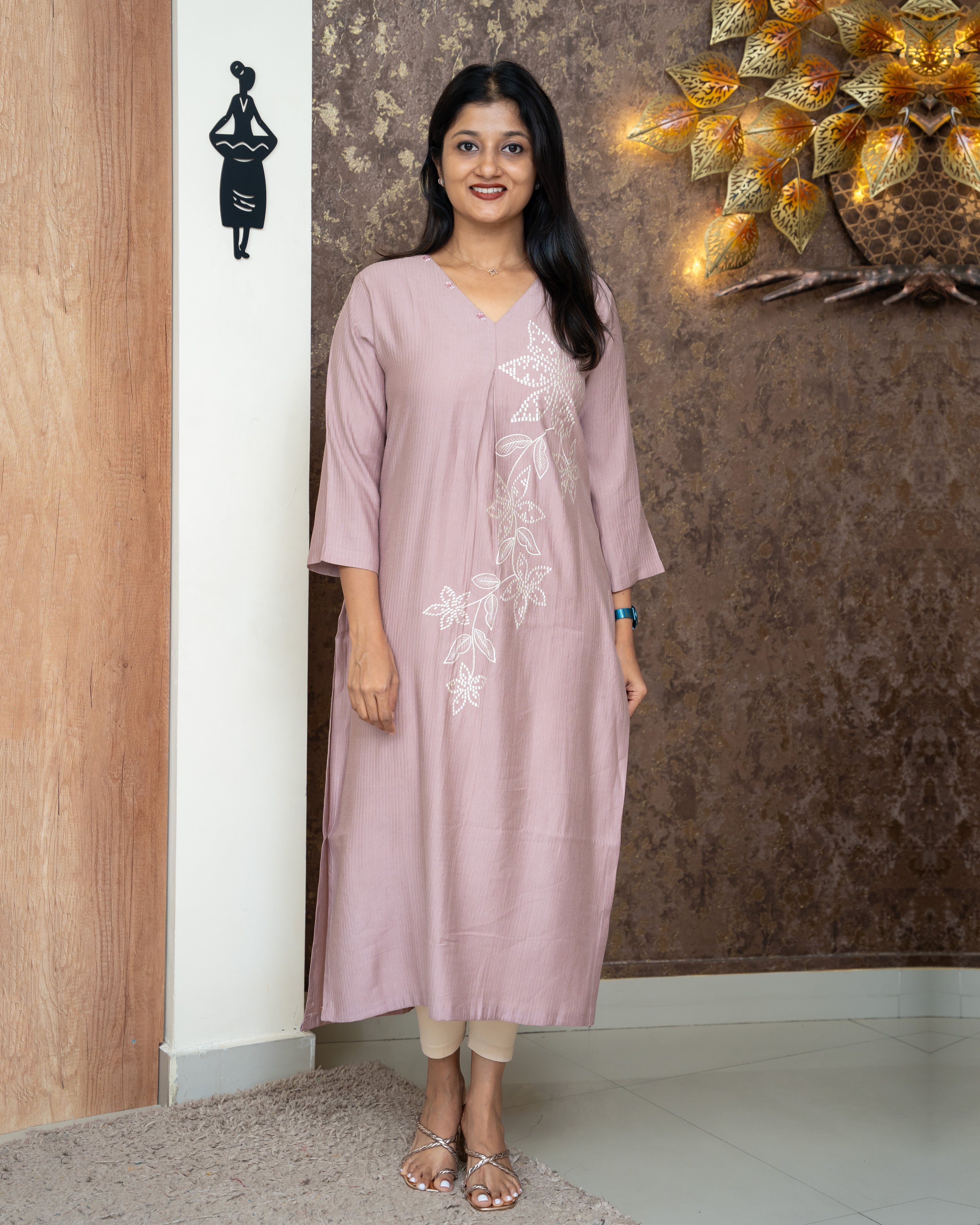 Load image into Gallery viewer, Semi Silk Kurti-4365
