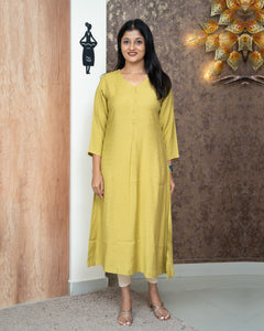 Semi Silk Kurti-4364
