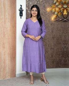 Semi Silk Kurti-4366