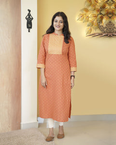 Pure Cotton Slitted Kurti-4697