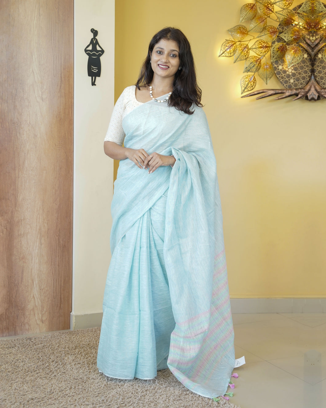 Pure Linen Saree(Pre-Order)-5156