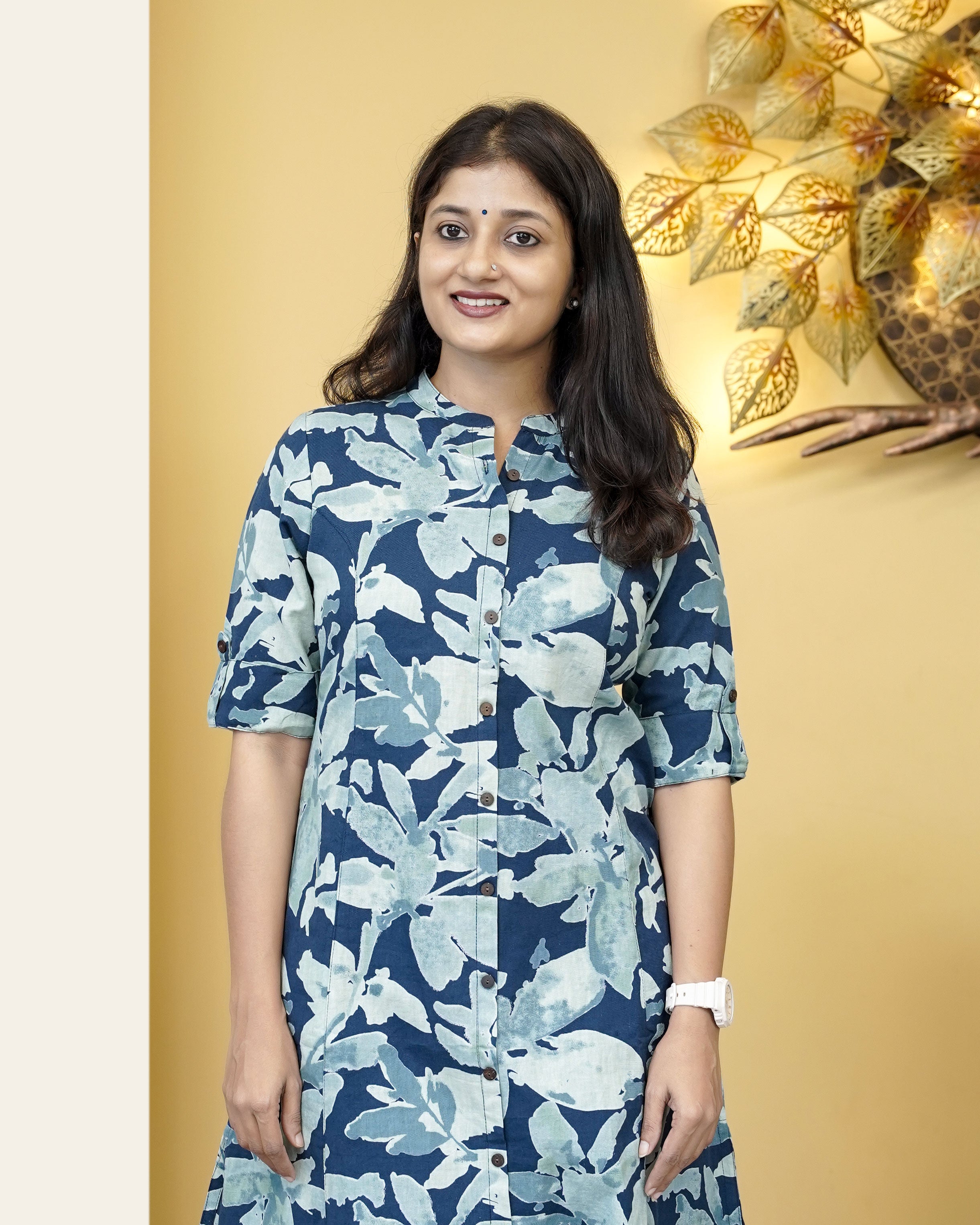 Load image into Gallery viewer, Pure Cotton A-line Kurti-5333
