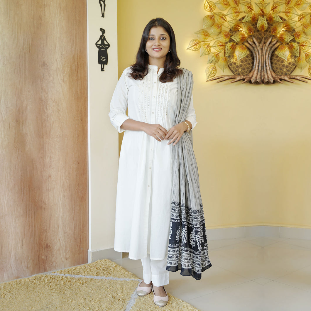 Pure Cotton Kurti Set-4291