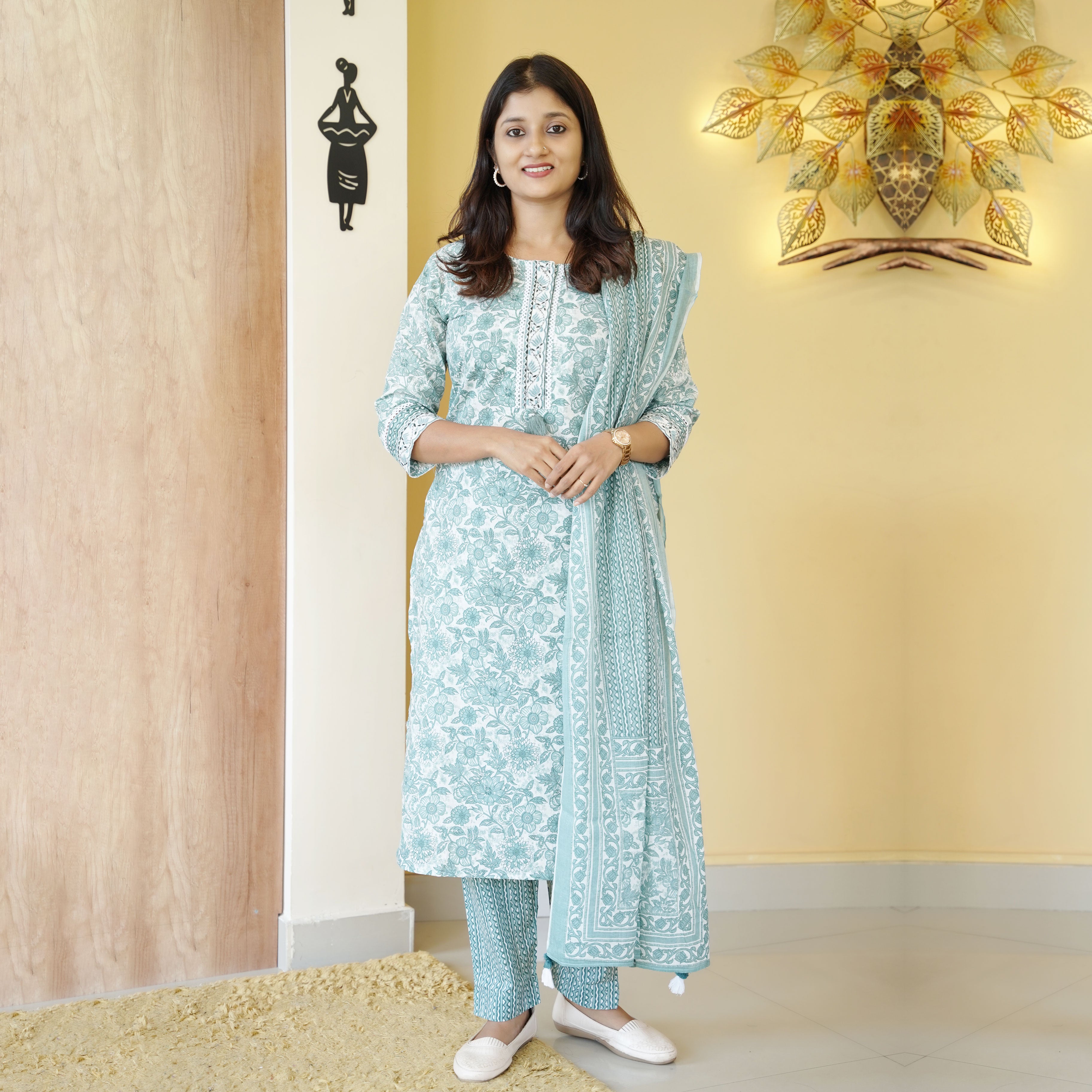 Load image into Gallery viewer, Pure Cotton Kurti Set-4320
