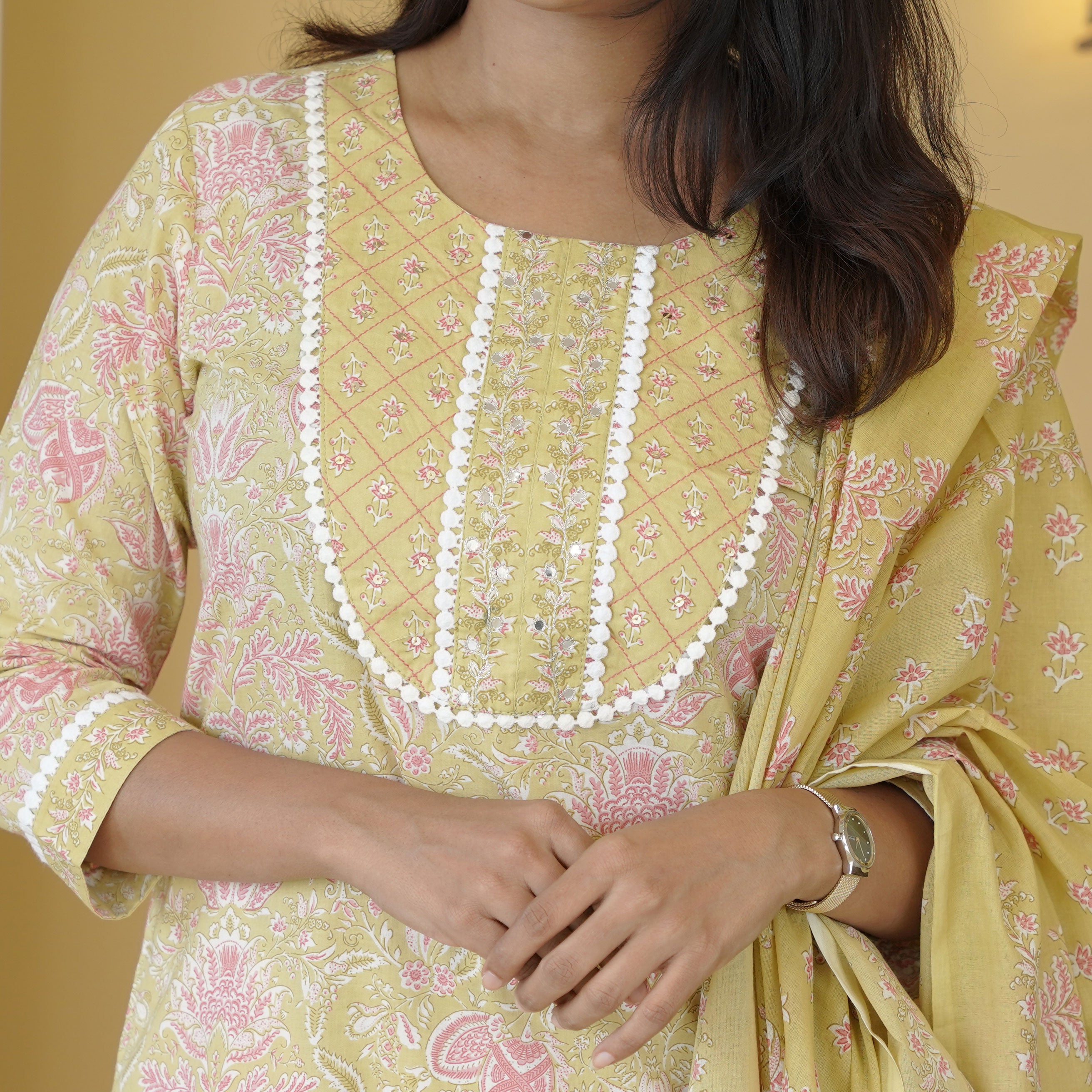Load image into Gallery viewer, Pure Cotton Kurti Set-4320
