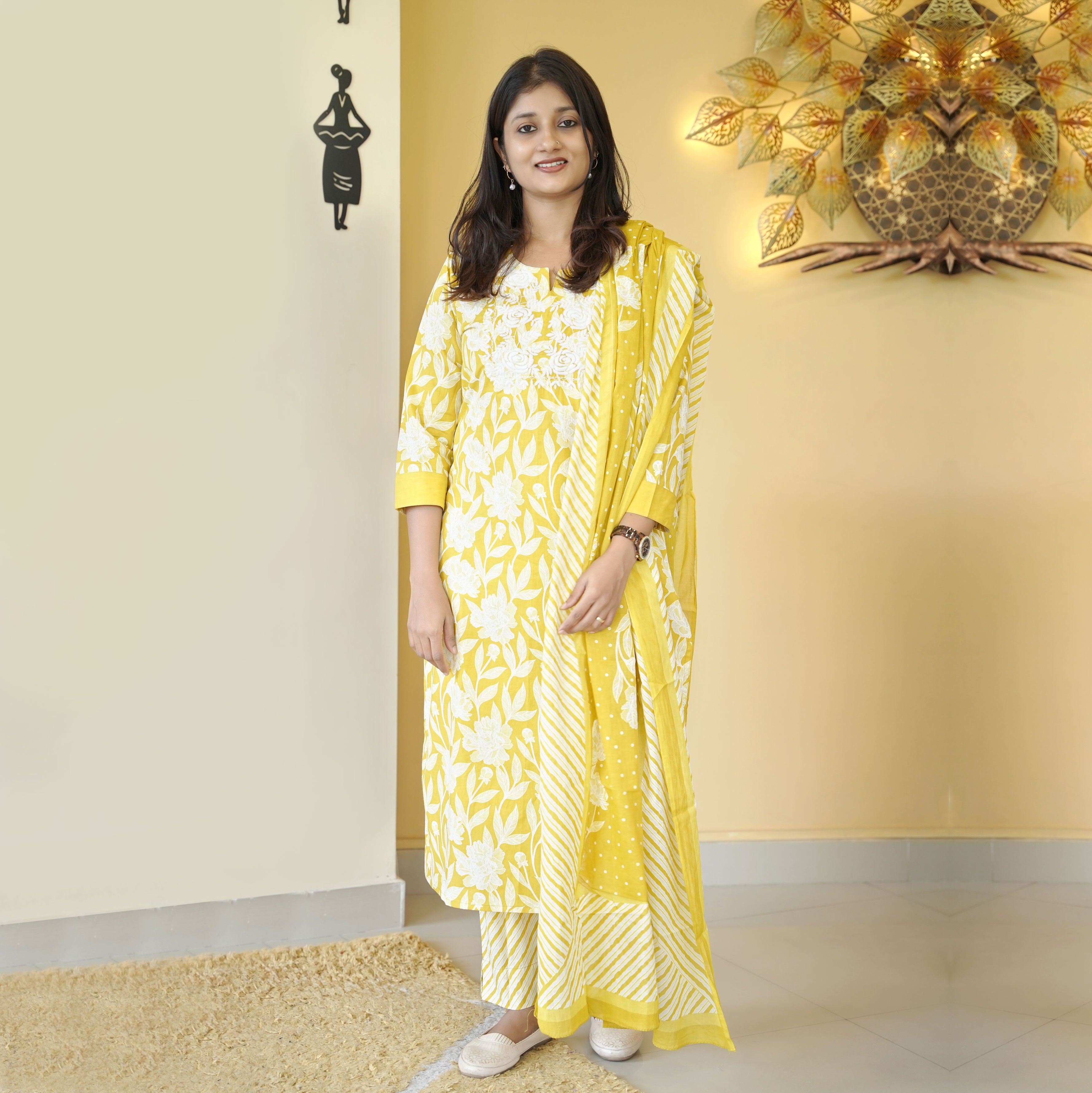 Load image into Gallery viewer, Pure Cotton Kurti Set-4348
