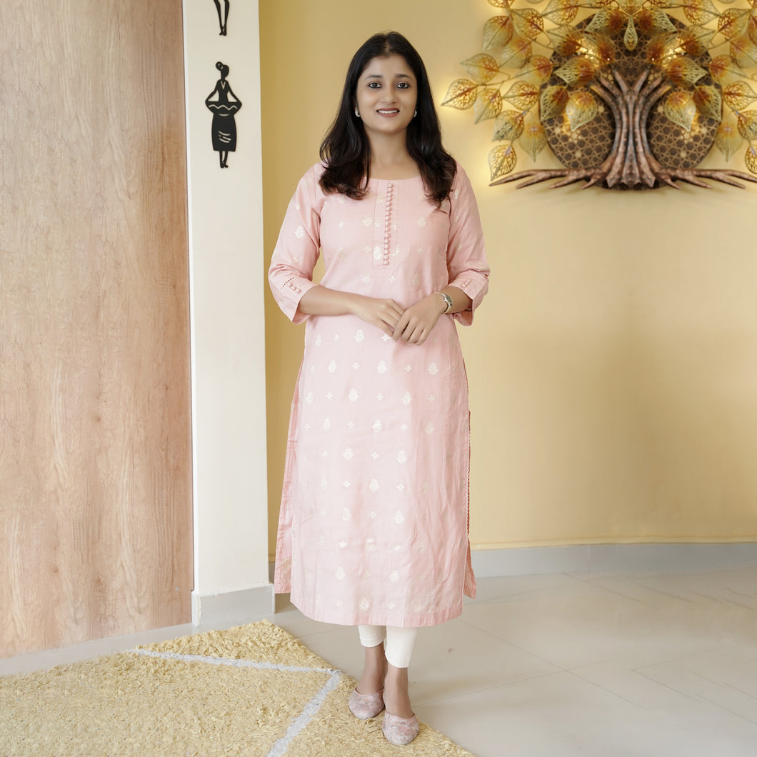 Chanderi Cotton Kurti-4463