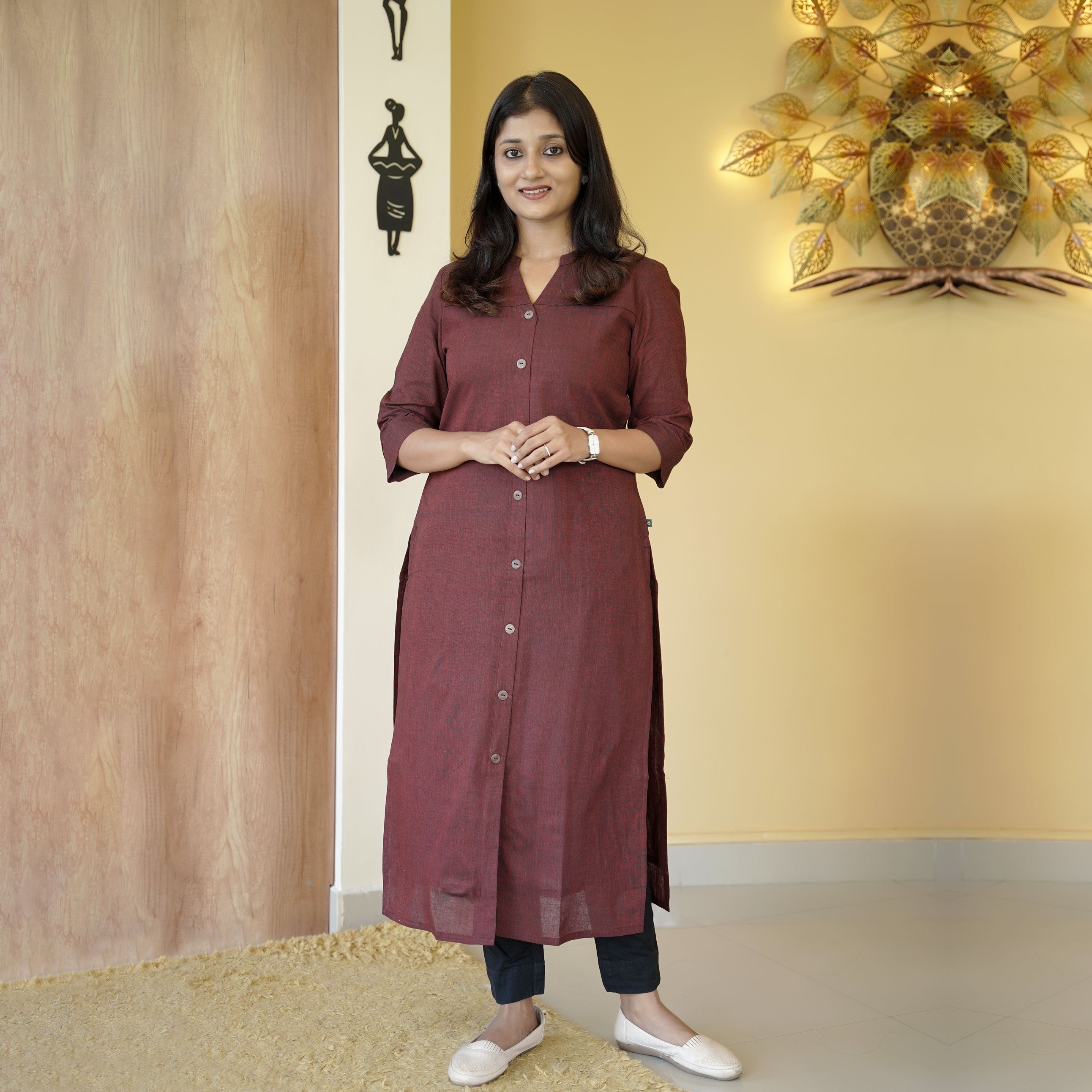 Load image into Gallery viewer, Dual Weaved Kurti-4635

