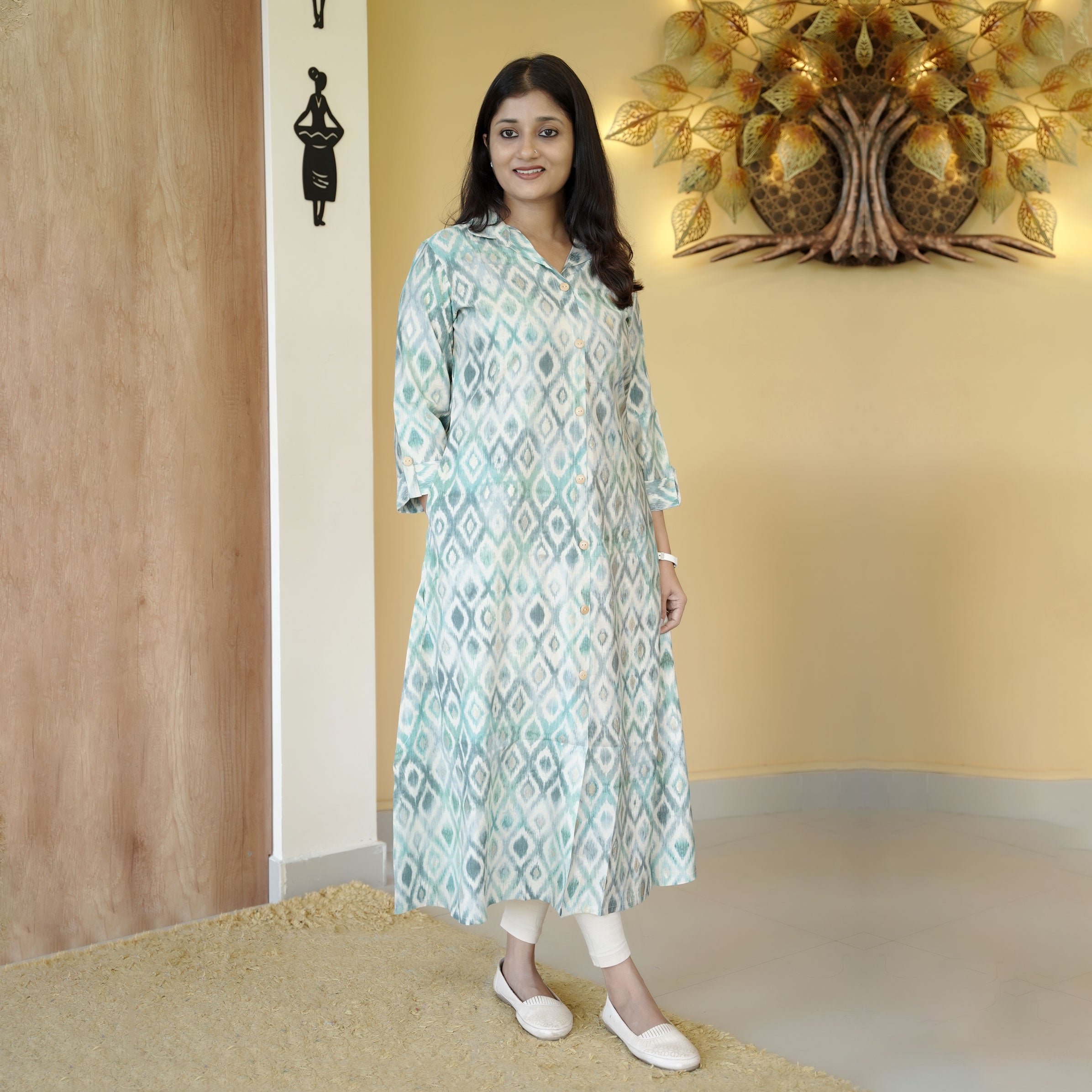 Load image into Gallery viewer, Muslin Silk Kurti - 4639
