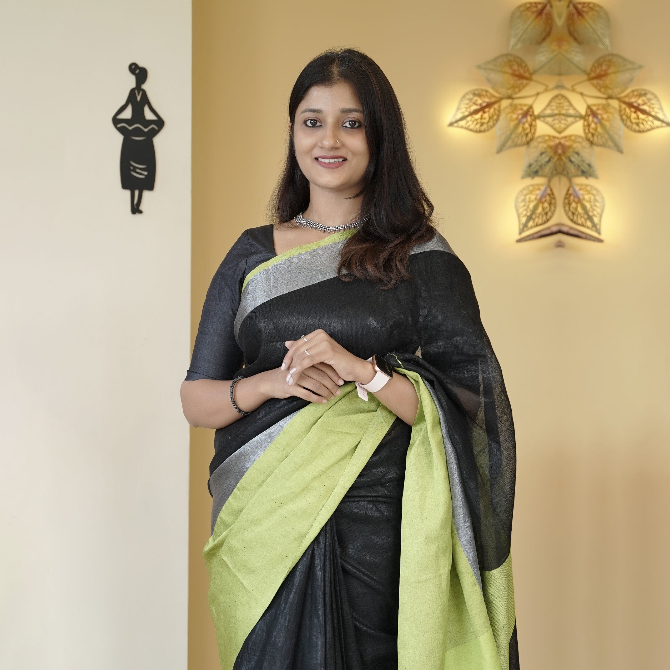 Load image into Gallery viewer, Pure Linen Saree-4440(pre-order)
