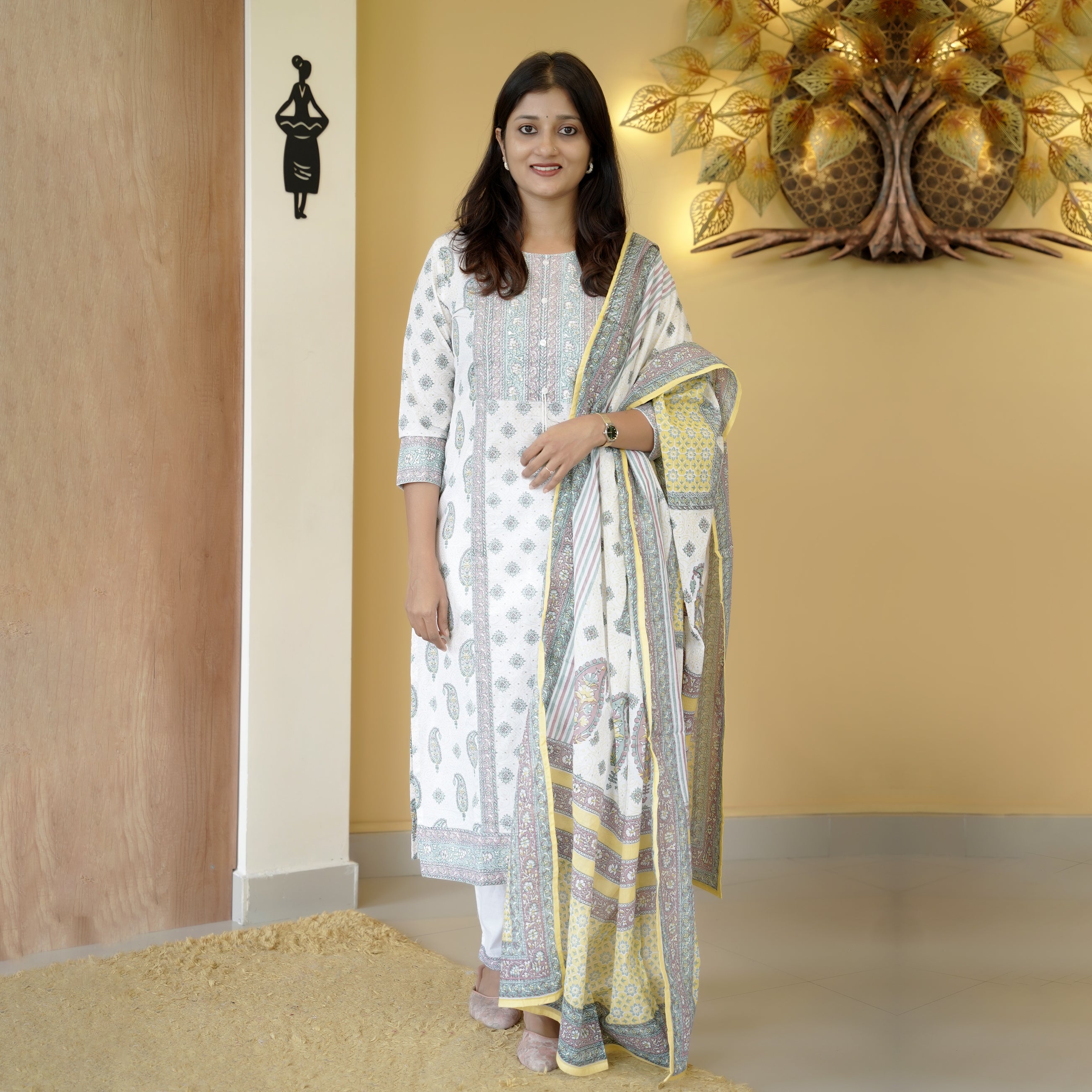 Load image into Gallery viewer, Pure Cotton Kurti Set - 4686
