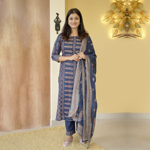 Pure Cotton Kurti Set - 4686