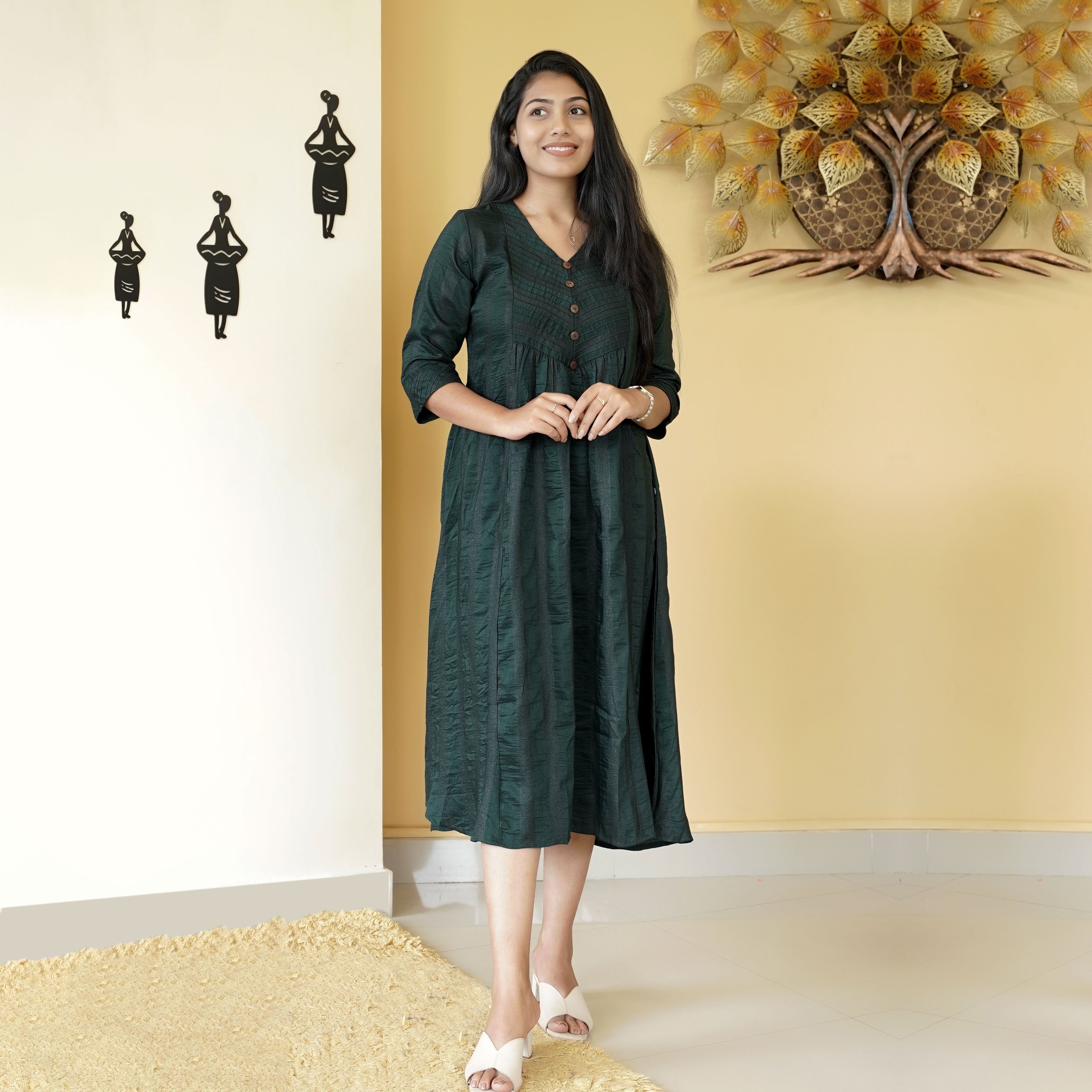 Load image into Gallery viewer, Crepe Silk Kurti-4745
