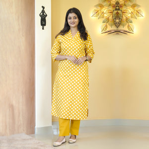Pure Cotton Kurti Set - 4910