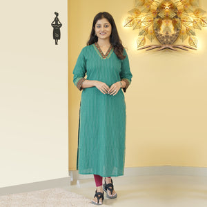 PURE COTTON SLITTED KURTI - 4511