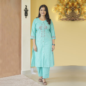 Pure Cotton Kurti Set- 5028