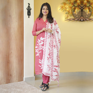Pure Viscose Organza Stitched Suit- 5049