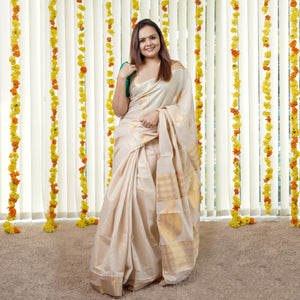 Tissue Kasavu Kerala Saree-5064